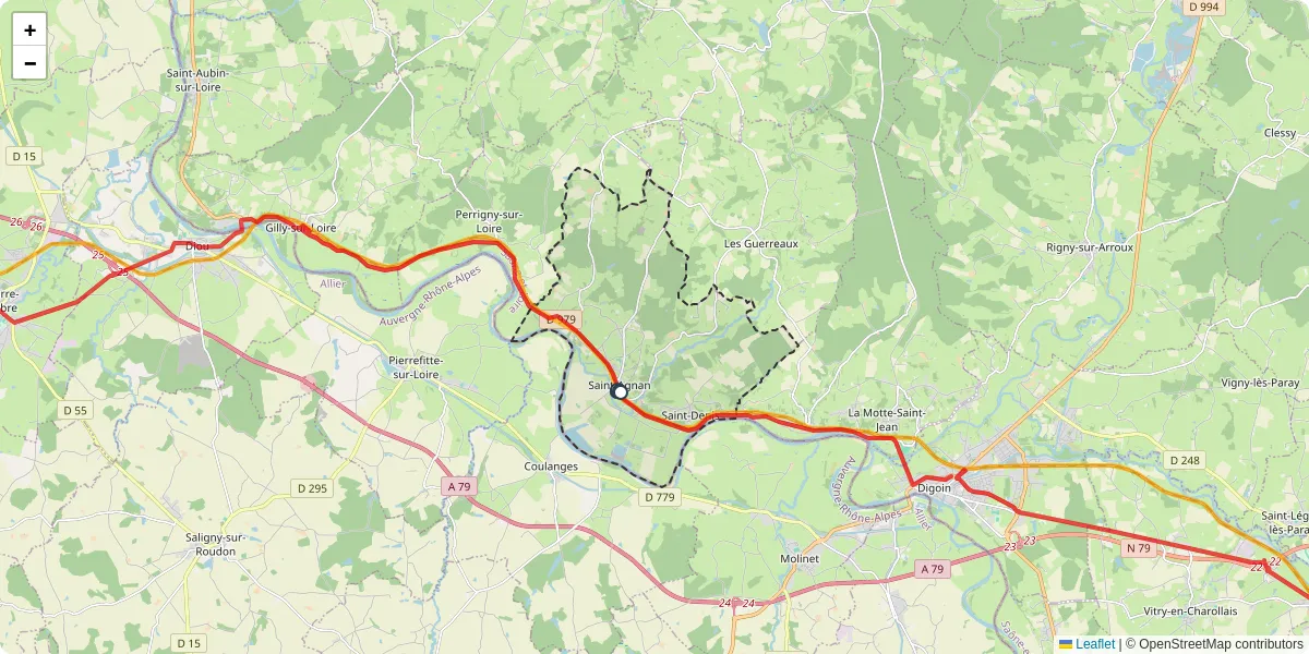 Carte du réseau de transport en commun à Saint-Agnan - lignes de bus et arrêts