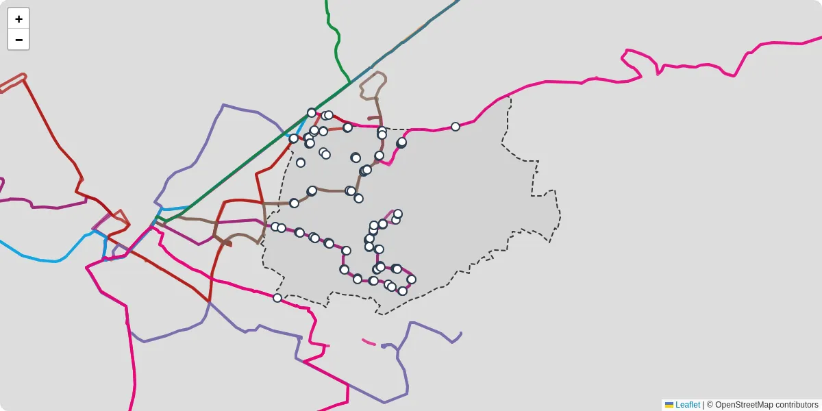 Carte du réseau de transport en commun à Saint-Barthélemy-d'Anjou - lignes de bus et arrêts
