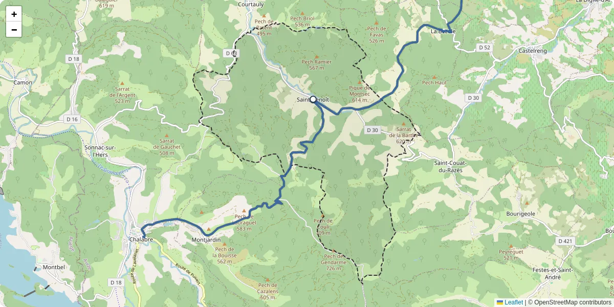 Carte du réseau de transport en commun à Saint-Benoît - lignes de bus et arrêts