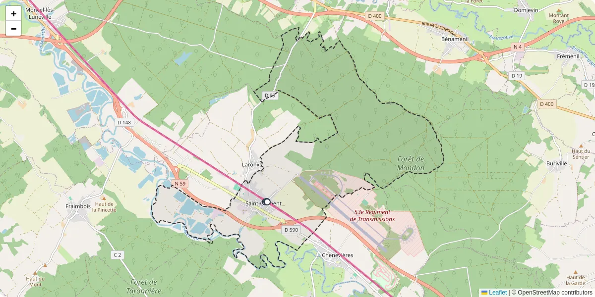 Carte du réseau de transport en commun à Saint-Clément - lignes de bus et arrêts