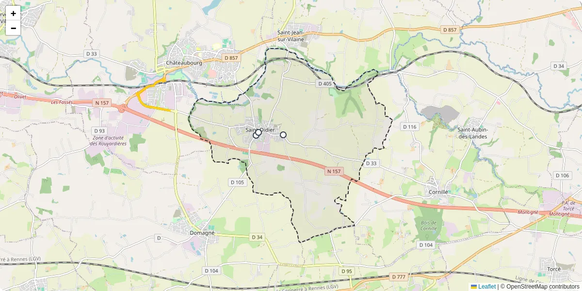 Carte du réseau de transport en commun à Saint-Didier - lignes de bus et arrêts