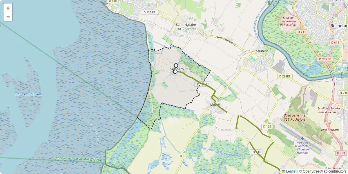 Carte du réseau de transport en commun à Saint-Froult - lignes de bus et arrêts