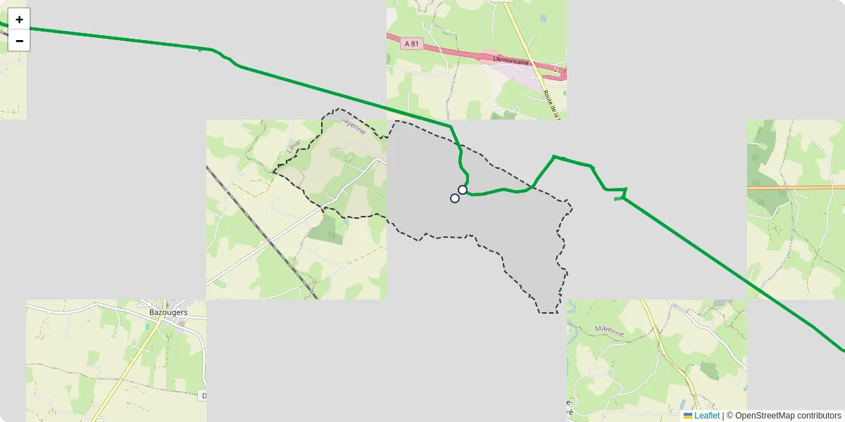 Carte du réseau de transport en commun à Saint-Georges-le-Fléchard - lignes de bus et arrêts