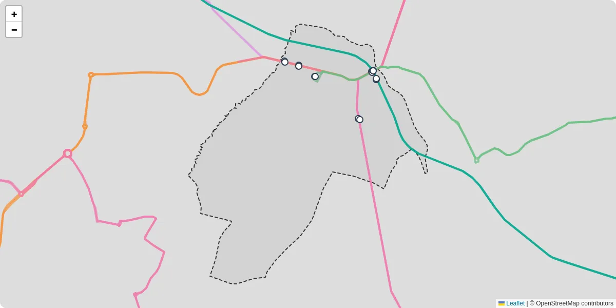 Carte du réseau de transport en commun à Saint-Germain-sur-Morin - lignes de bus et arrêts