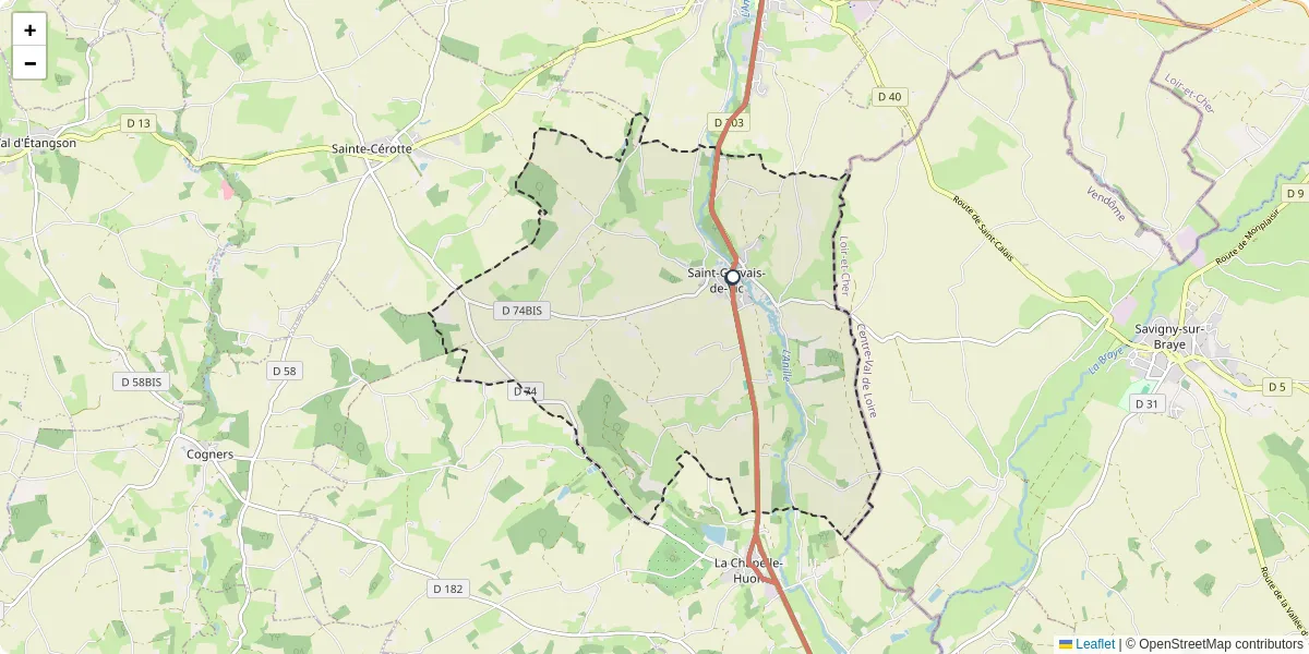Carte du réseau de transport en commun à Saint-Gervais-de-Vic - lignes de bus et arrêts