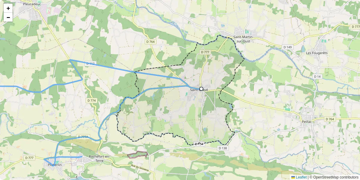 Carte du réseau de transport en commun à Saint-Gravé - lignes de bus et arrêts