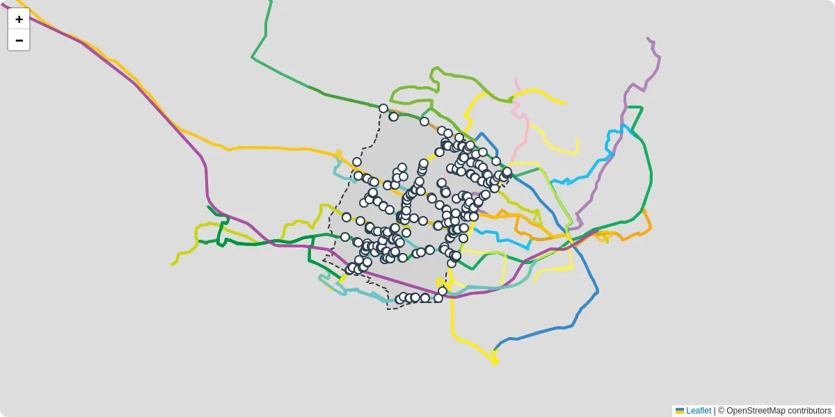 Carte du réseau de transport en commun à Saint-Herblain - lignes de bus et arrêts