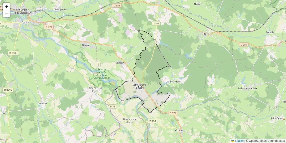 Carte du réseau de transport en commun à Saint-Hilaire-Fontaine - lignes de bus et arrêts