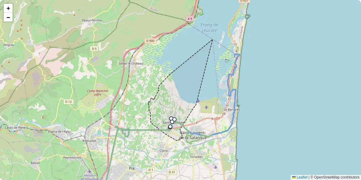Carte du réseau de transport en commun à Saint-Hippolyte - lignes de bus et arrêts