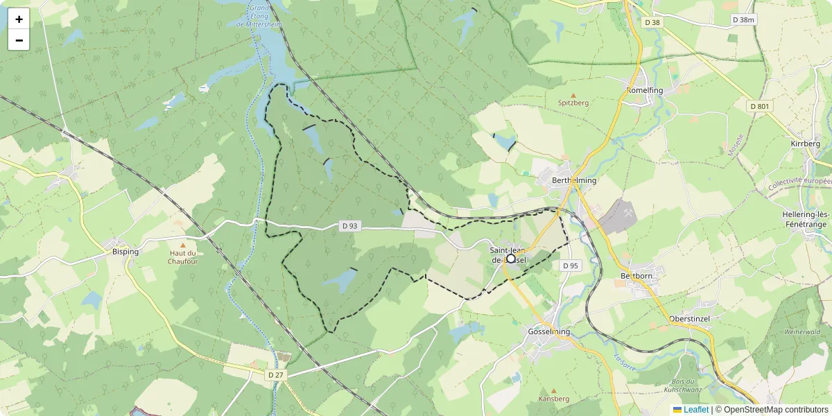 Carte du réseau de transport en commun à Saint-Jean-de-Bassel - lignes de bus et arrêts
