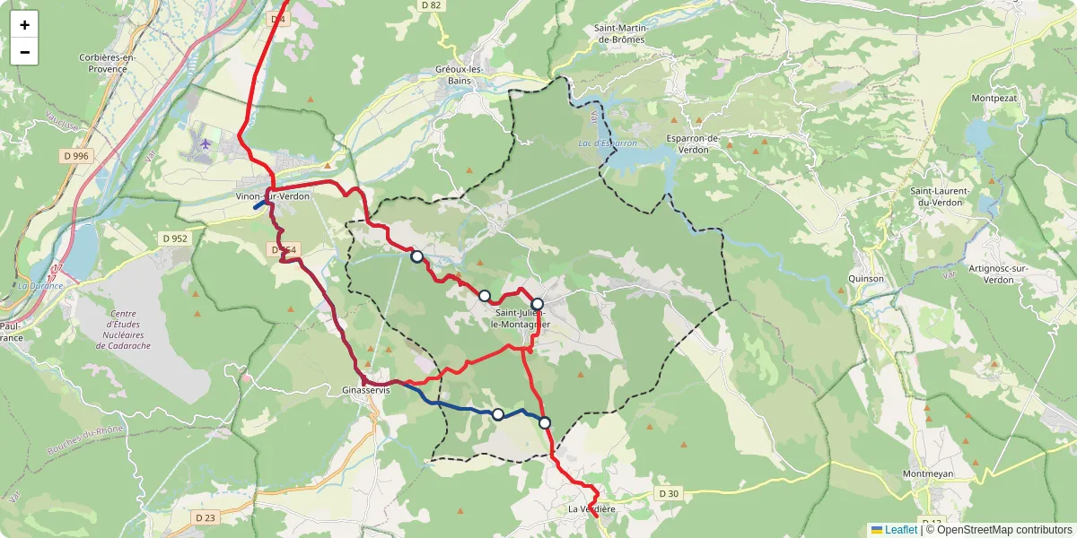 Carte du réseau de transport en commun à Saint-Julien - lignes de bus et arrêts