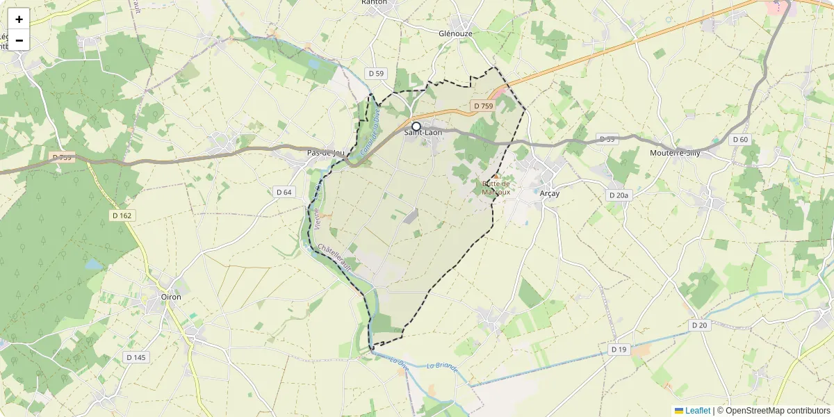 Carte du réseau de transport en commun à Saint-Laon - lignes de bus et arrêts