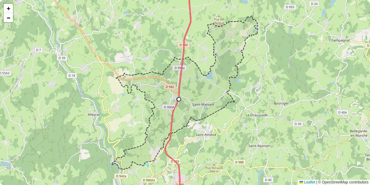 Carte du réseau de transport en commun à Saint-Maixant - lignes de bus et arrêts