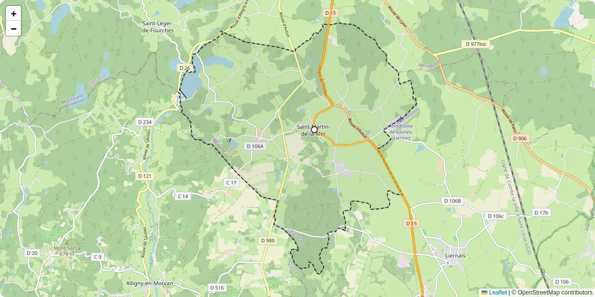 Carte du réseau de transport en commun à Saint-Martin-de-la-Mer - lignes de bus et arrêts
