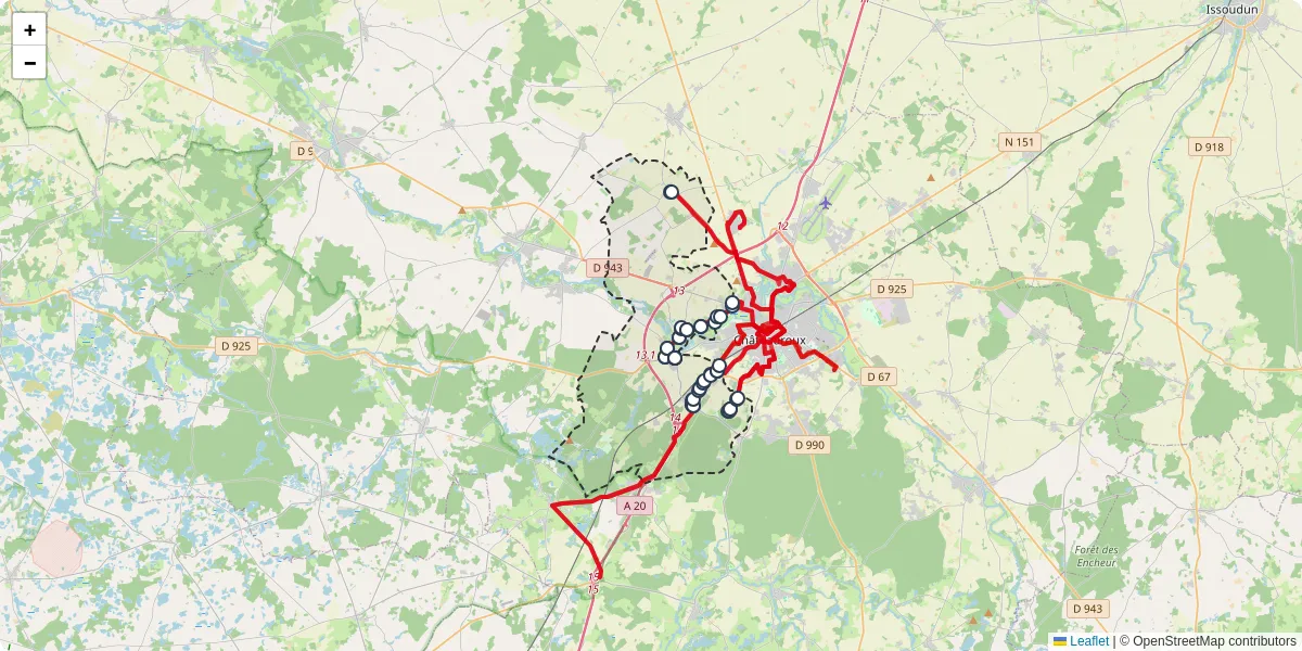 Carte du réseau de transport en commun à Saint-Maur - lignes de bus et arrêts