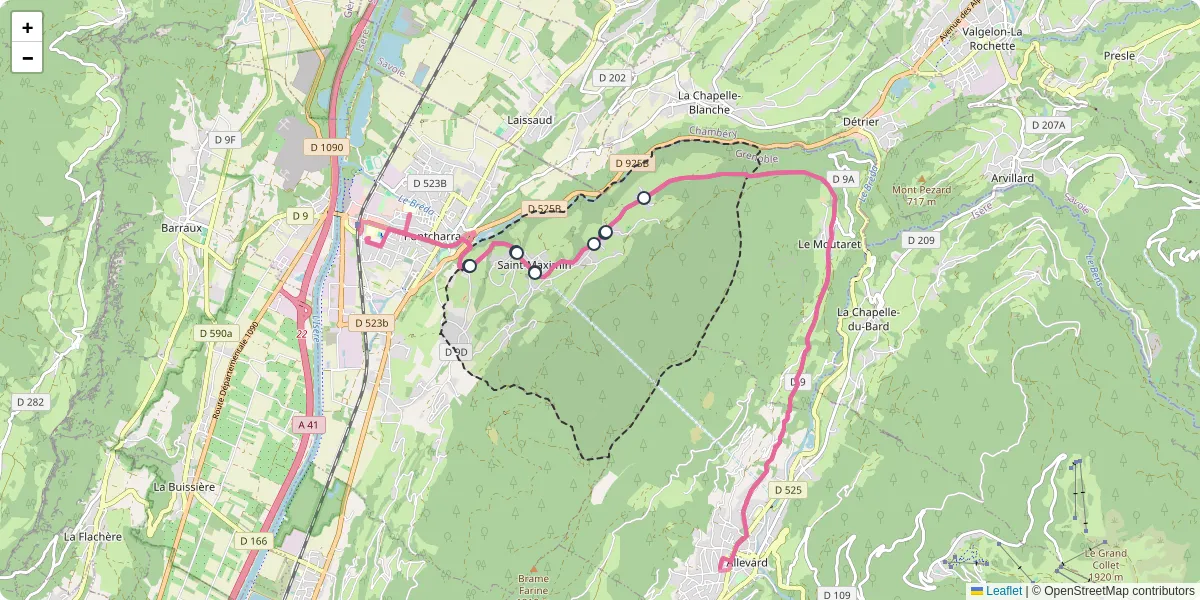 Carte du réseau de transport en commun à Saint-Maximin - lignes de bus et arrêts