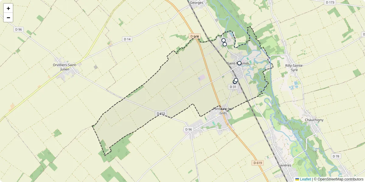 Carte du réseau de transport en commun à Saint-Mesmin - lignes de bus et arrêts