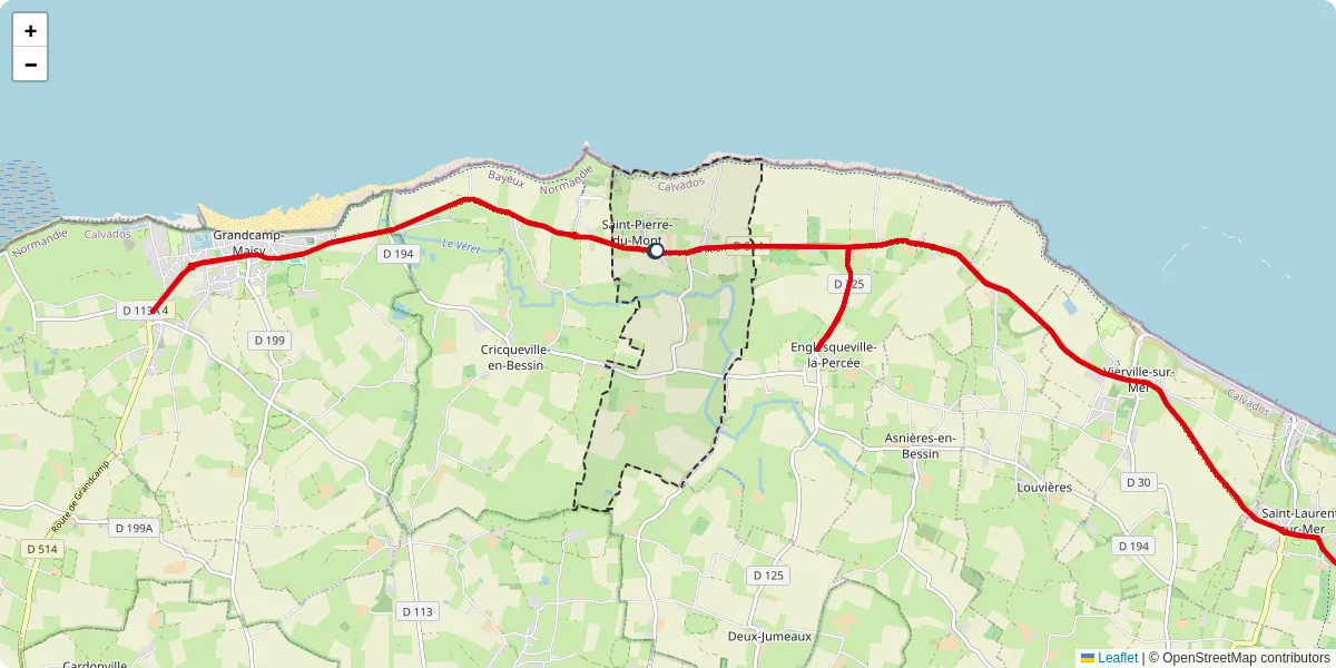 Carte du réseau de transport en commun à Saint-Pierre-du-Mont - lignes de bus et arrêts
