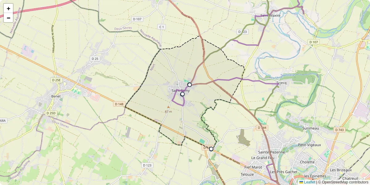 Carte du réseau de transport en commun à Saint-Rémy - lignes de bus et arrêts