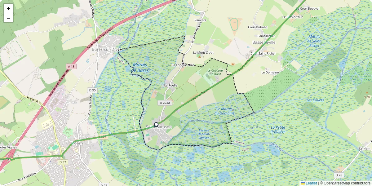 Carte du réseau de transport en commun à Saint-Samson - lignes de bus et arrêts