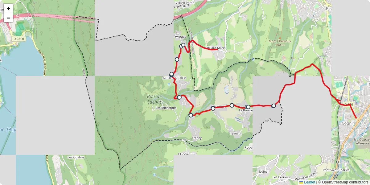 Carte du réseau de transport en commun à Saint-Sulpice - lignes de bus et arrêts