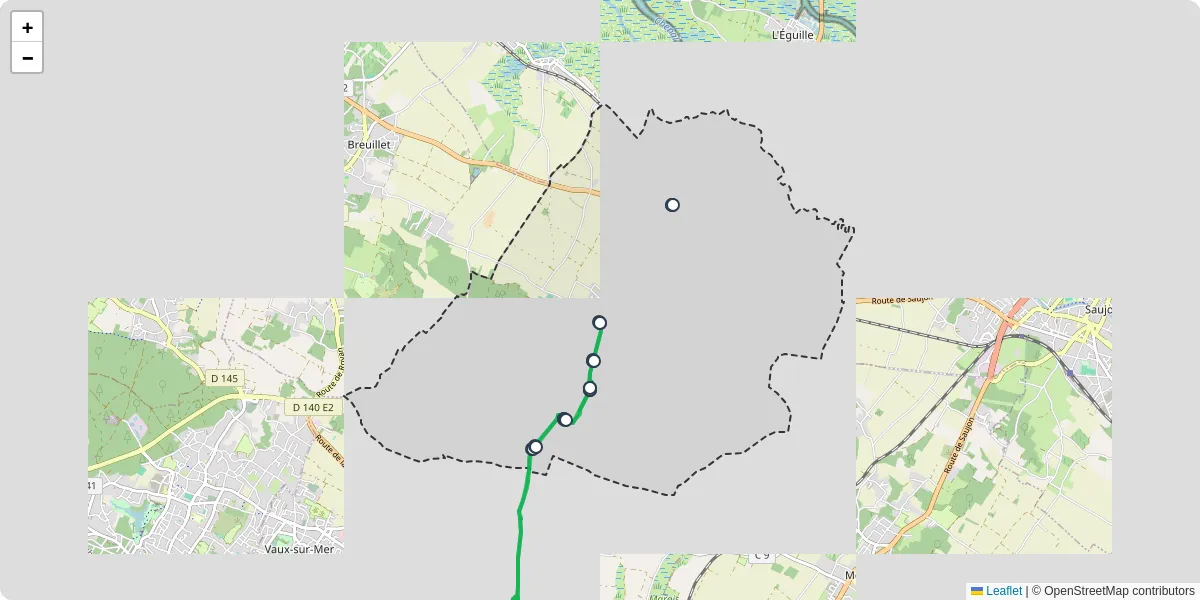 Carte du réseau de transport en commun à Saint-Sulpice-de-Royan - lignes de bus et arrêts