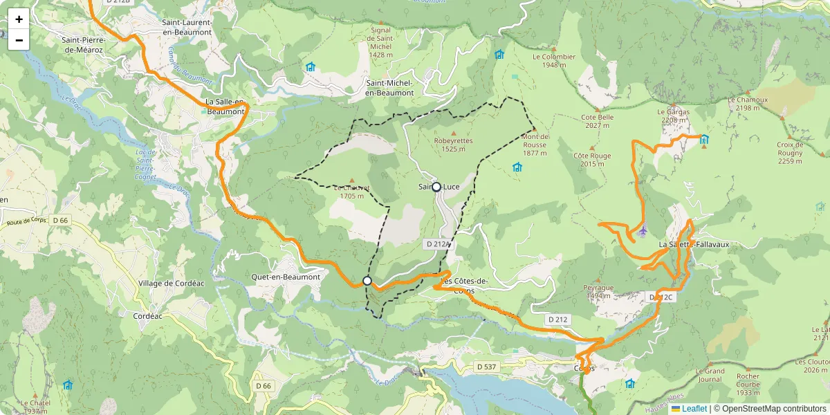 Carte du réseau de transport en commun à Sainte-Luce - lignes de bus et arrêts