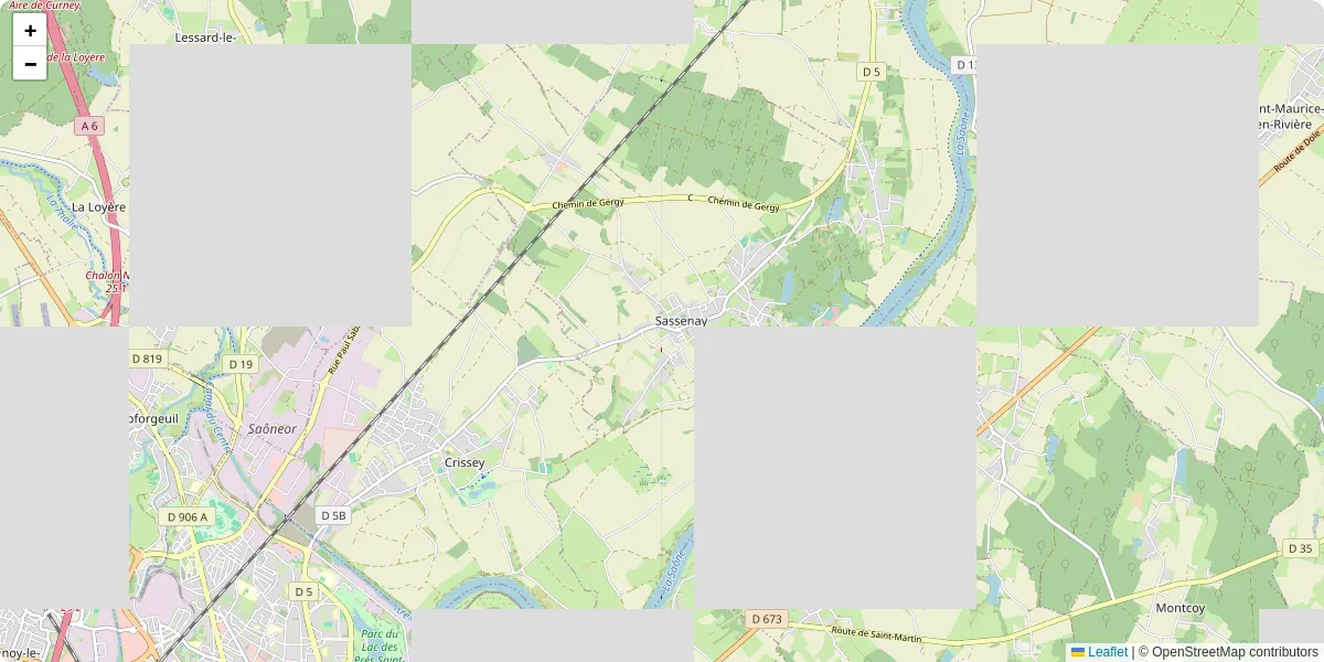 Carte du réseau de transport en commun à Sassenay - lignes de bus et arrêts