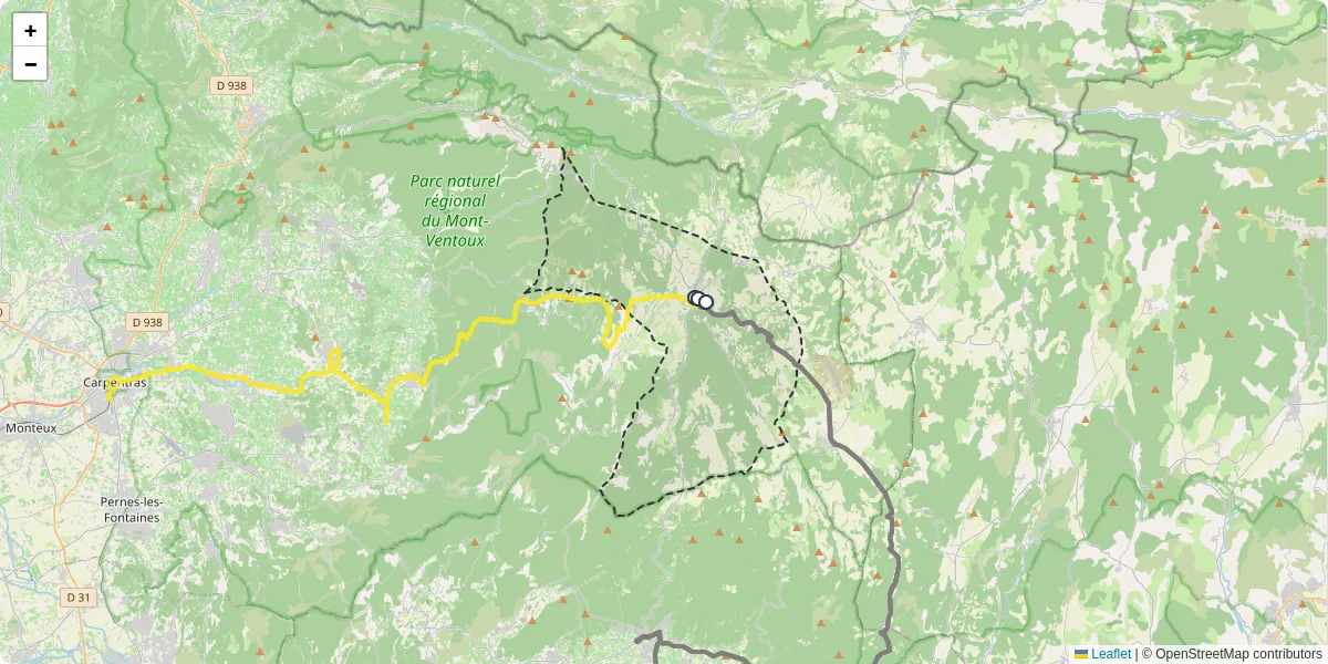 Carte du réseau de transport en commun à Sault - lignes de bus et arrêts