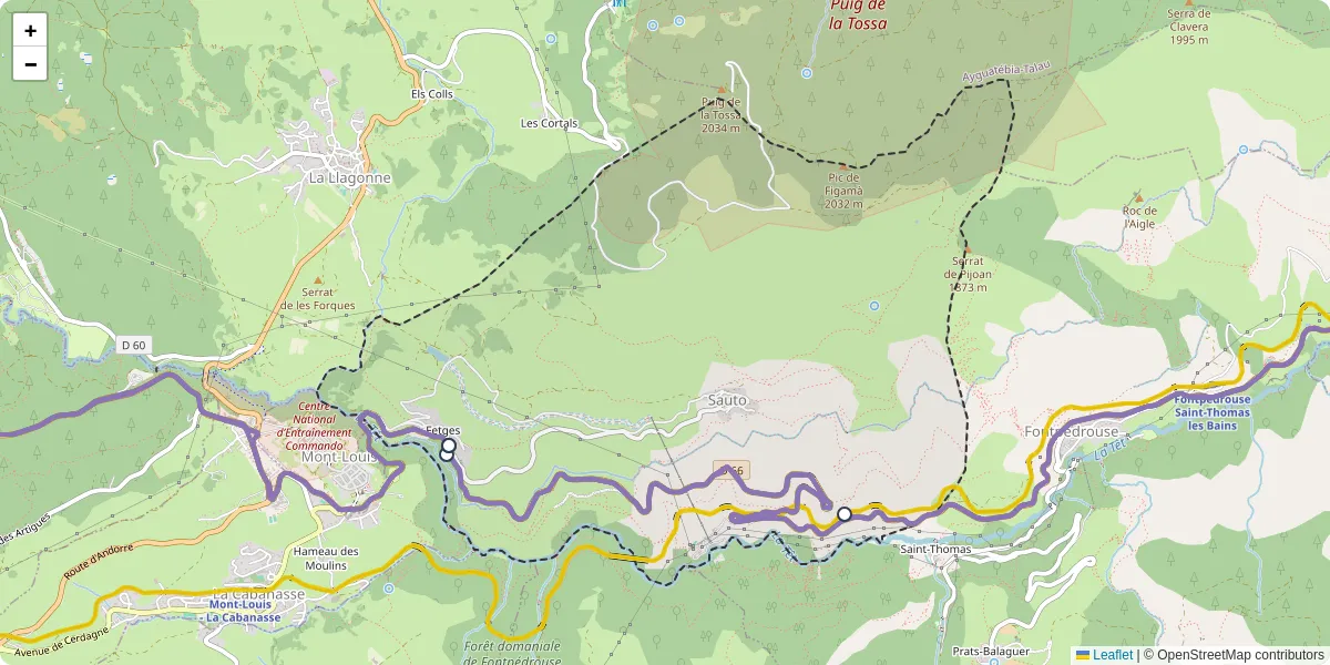 Carte du réseau de transport en commun à Sauto - lignes de bus et arrêts