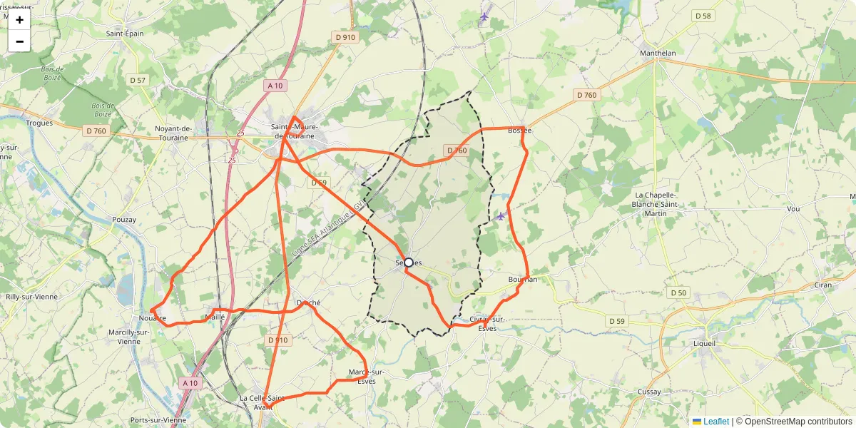 Carte du réseau de transport en commun à Sepmes - lignes de bus et arrêts