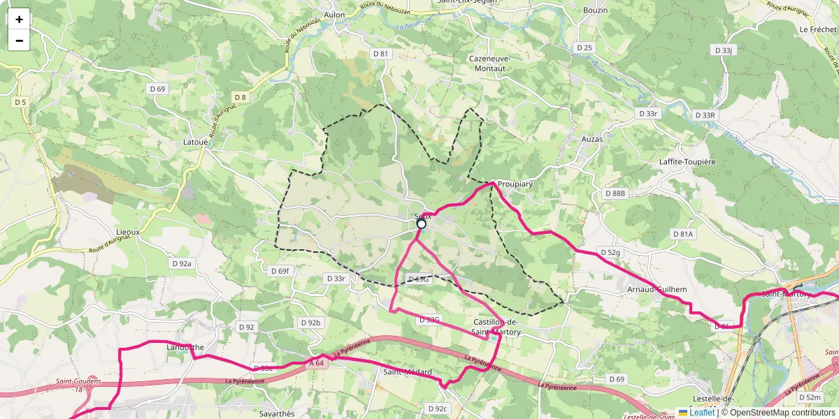 Carte du réseau de transport en commun à Sepx - lignes de bus et arrêts