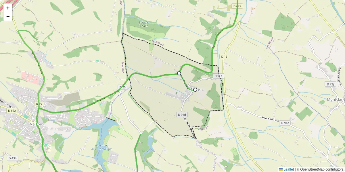Carte du réseau de transport en commun à Seyre - lignes de bus et arrêts