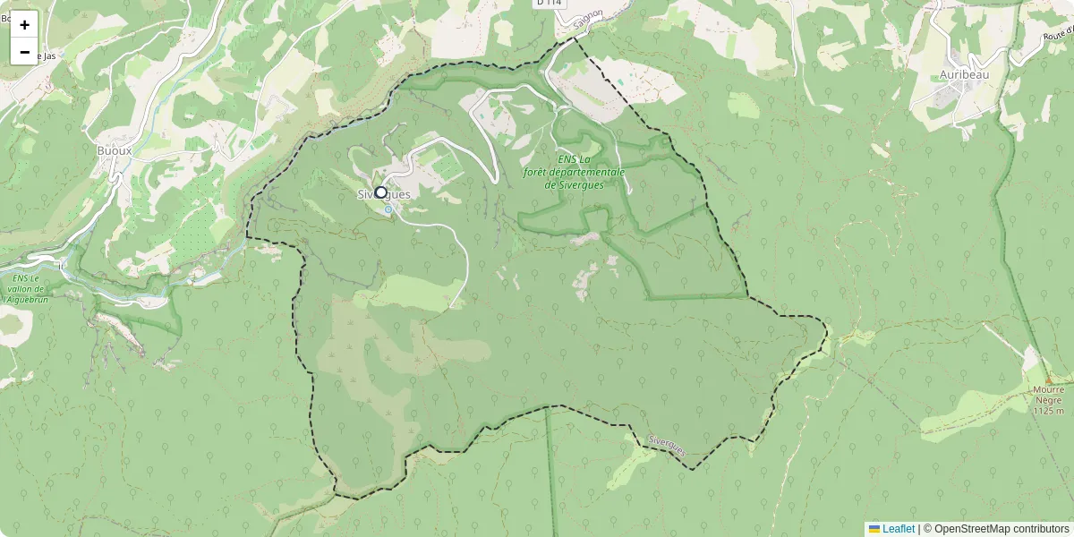 Carte du réseau de transport en commun à Sivergues - lignes de bus et arrêts
