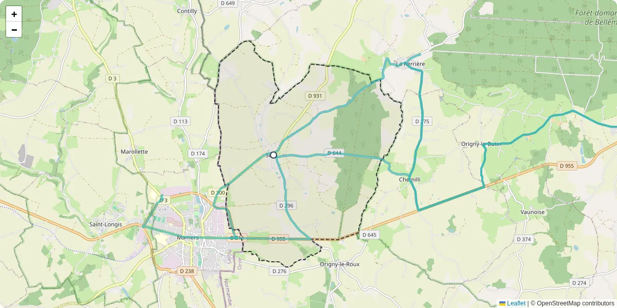 Carte du réseau de transport en commun à Suré - lignes de bus et arrêts
