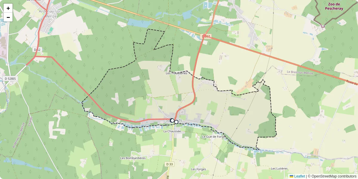 Carte du réseau de transport en commun à Surfonds - lignes de bus et arrêts