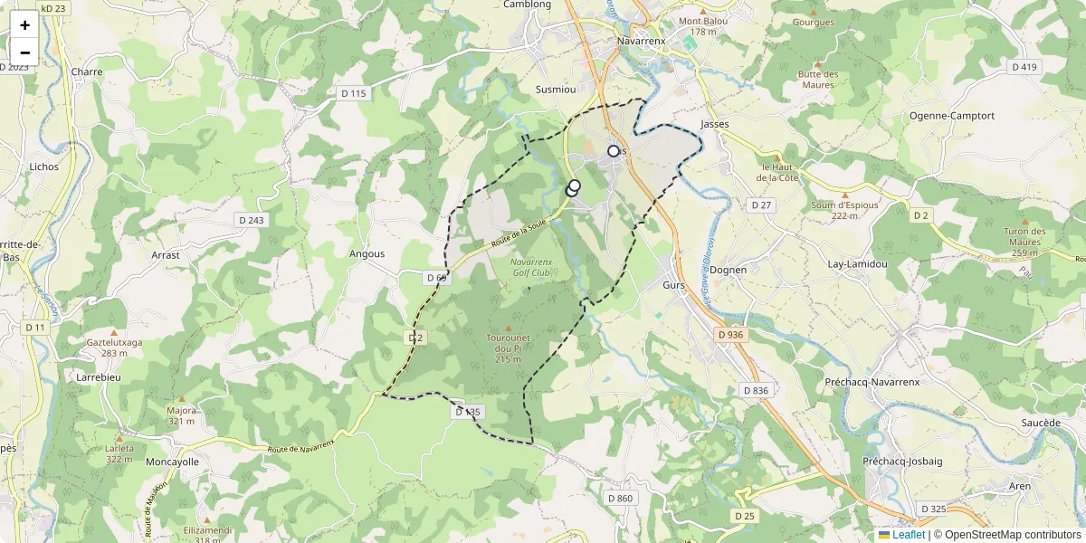 Carte du réseau de transport en commun à Sus - lignes de bus et arrêts