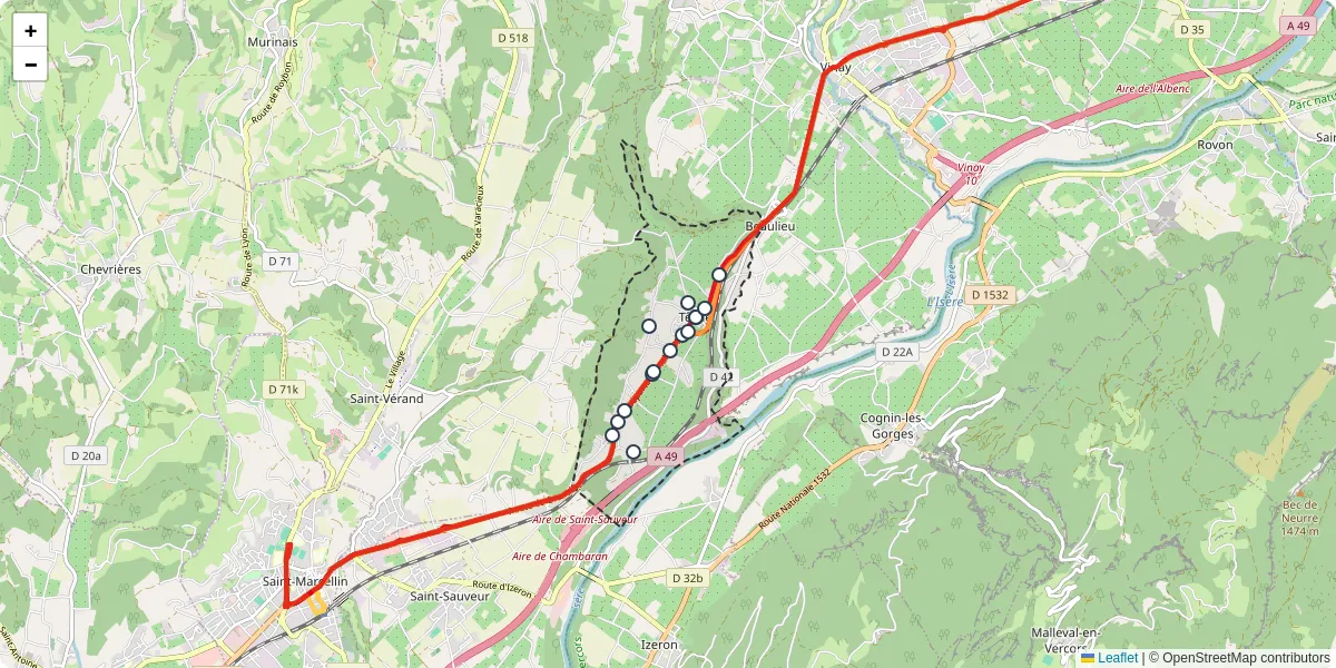 Carte du réseau de transport en commun à Têche - lignes de bus et arrêts