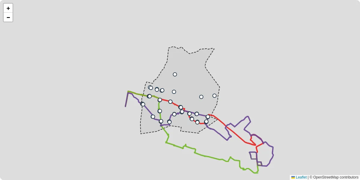 Carte du réseau de transport en commun à Thyez - lignes de bus et arrêts
