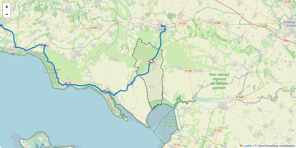 Carte du réseau de transport en commun à Triaize - lignes de bus et arrêts