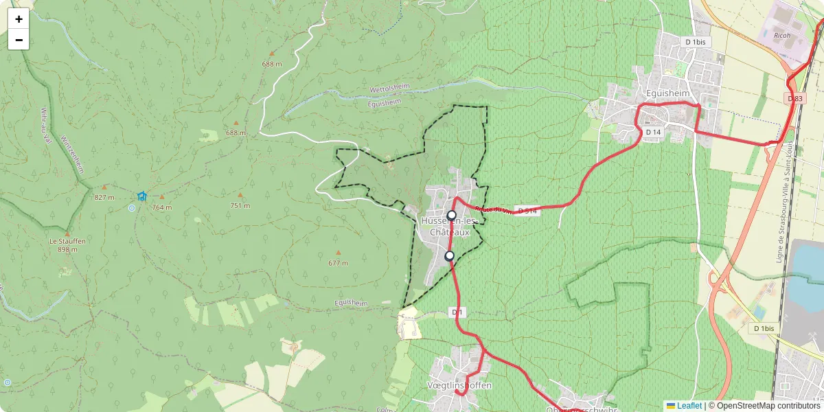 Carte du réseau de transport en commun à Unknown - lignes de bus et arrêts