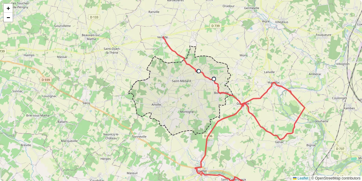 Carte du réseau de transport en commun à Val-d'Auge - lignes de bus et arrêts