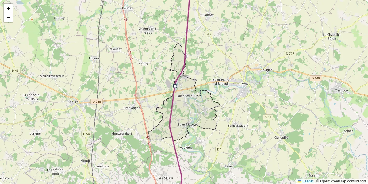 Carte du réseau de transport en commun à Val-de-Comporté - lignes de bus et arrêts