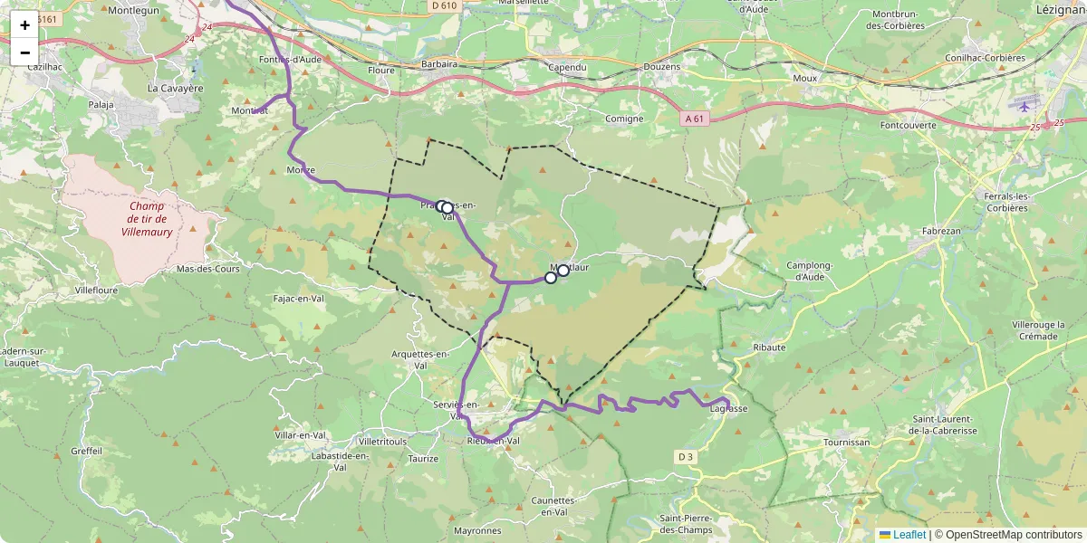 Carte du réseau de transport en commun à Val-de-Dagne - lignes de bus et arrêts