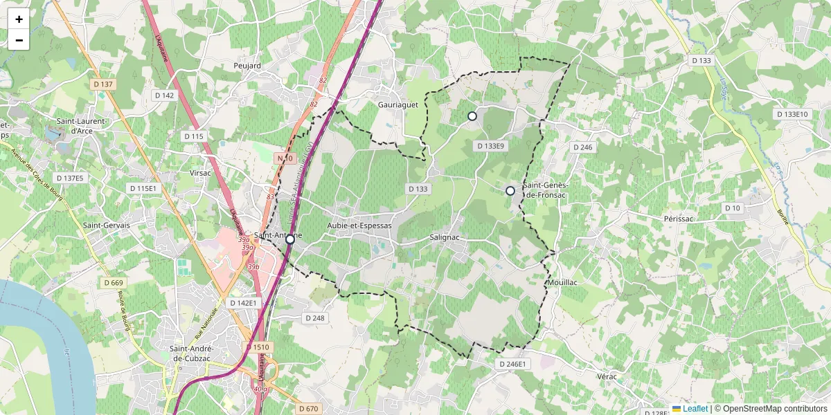 Carte du réseau de transport en commun à Val de Virvée - lignes de bus et arrêts