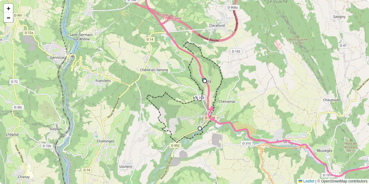 Carte du réseau de transport en commun à Vanzy - lignes de bus et arrêts