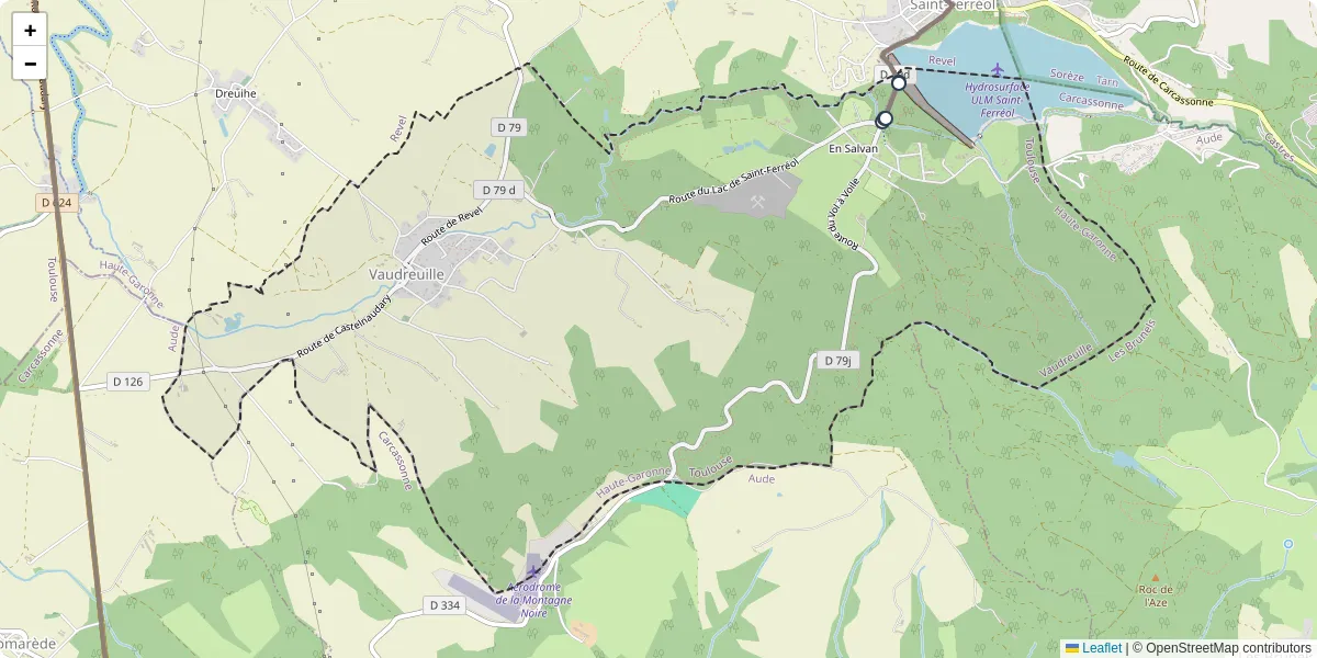 Carte du réseau de transport en commun à Vaudreuille - lignes de bus et arrêts