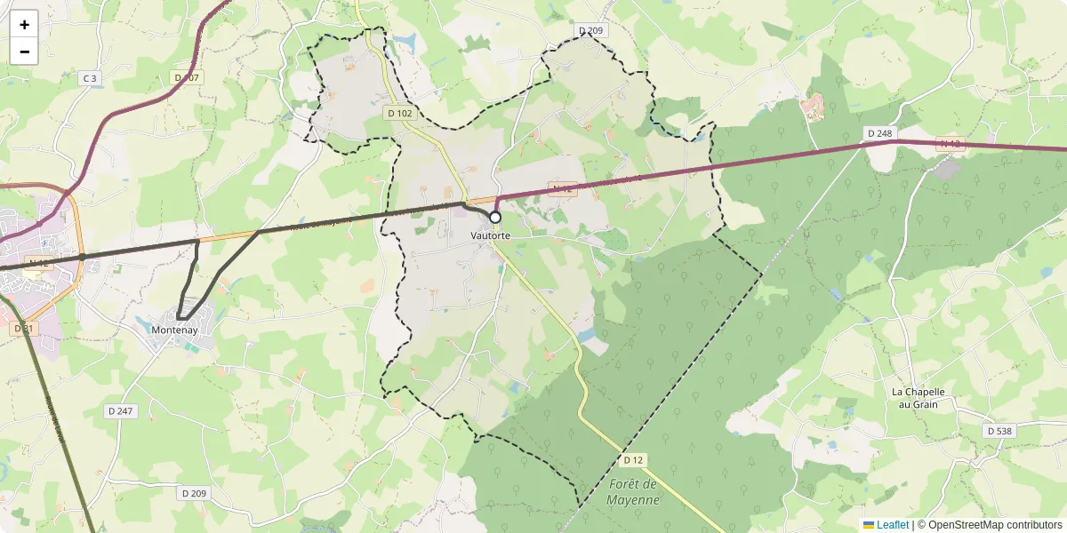 Carte du réseau de transport en commun à Vautorte - lignes de bus et arrêts