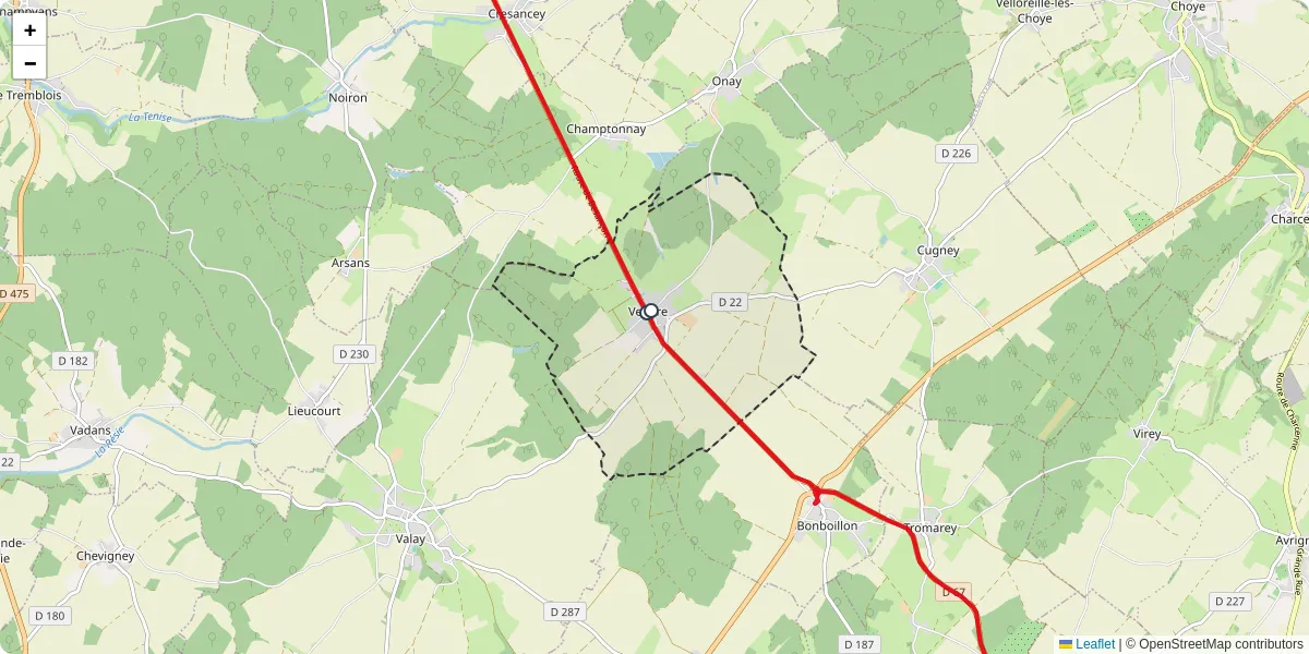Carte du réseau de transport en commun à Venère - lignes de bus et arrêts