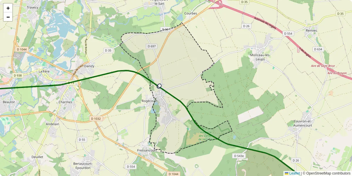 Carte du réseau de transport en commun à Versigny - lignes de bus et arrêts